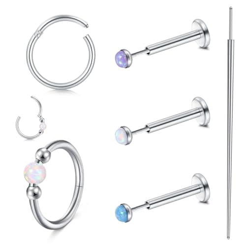 Septum Inoxydable 18G Zircon Anneau de Piercage DMAWAVE Maillot de Bain Femmes Sexualité — 20g-sliver