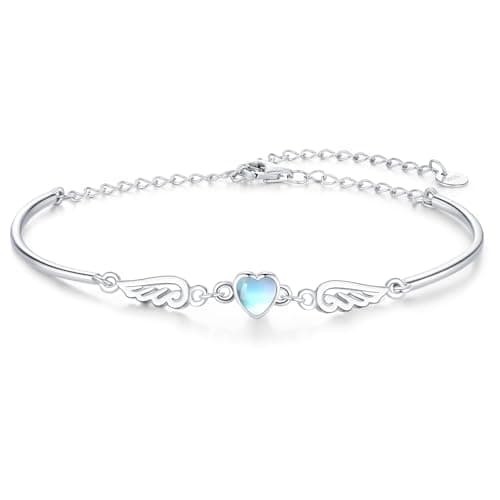 Odinstone Arbre de vie argent 925 regulier femme bijoux cadeau anniversaire 18+5cm — Bracelet en pierre de lune02