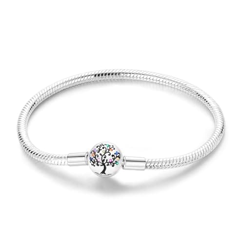 ChenYuTe 925 bracelet serpent argent sterling femme, cadeau élégant bijoux fête des mères Saint-Valentin, anniversaire N — Bracelet100