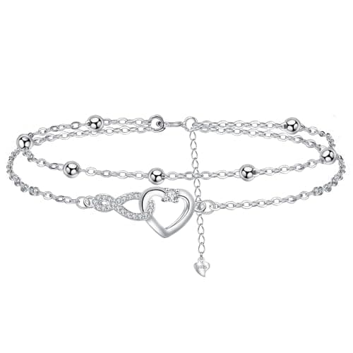 Arrebol Bracelet Femme Argent Sterling 925 Original Cadeau Noël pour Femmes Épouse Mère Réglable — Infini Coeur