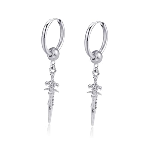 CALLARON Pendentif d'Oreille Boucle d'Oreille Homme - Personnalité & Couple - 8 Pièces - Flèche Bruyante