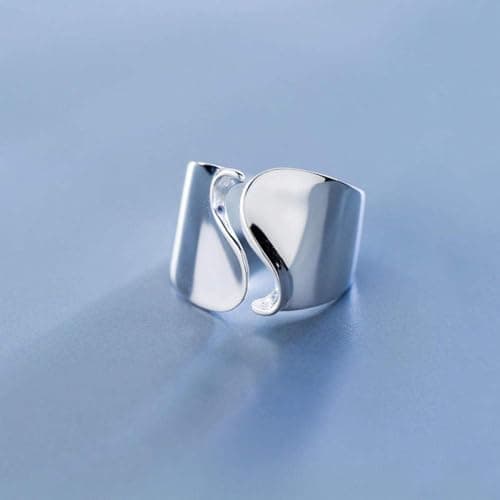 XUEQI 925 Argent Romantique Anneau Minimaliste pour Femme Éclatant Cadeau Bijoux Festif Étudiante Style École