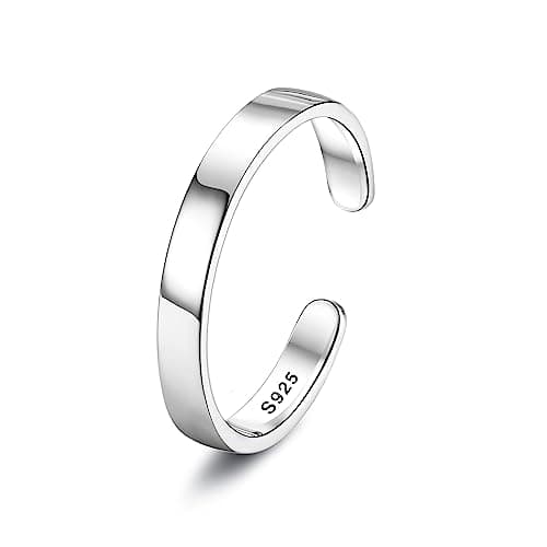 Bague Femme Chriscoco Argent 925 Réglable Fiançailles Mariage 1/2/3/4/5/6/8/10/15MM