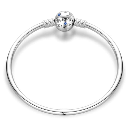 Bracelet en argent sterling 925 femme avec fermoir coeur Saint Valentin CMB051 — PAB029