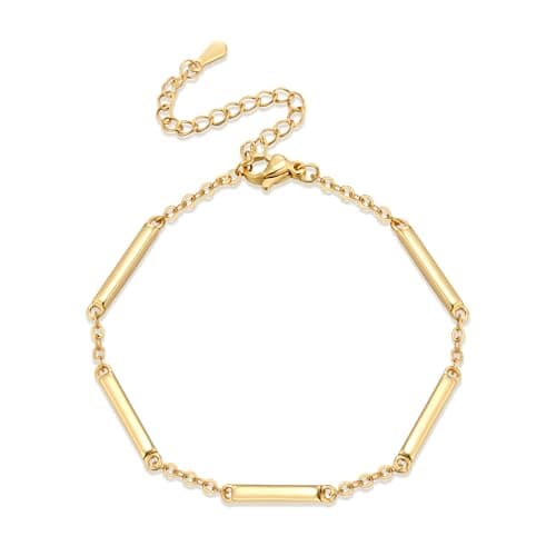 Bracelet Argent 925 Femme Étoile Lune Zircon Réglable Noël Anniversaire Diplômé Cadeaux Femme Fille — A-or