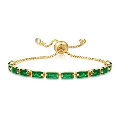 KissYan Bracelet en Or Galvanisé 14K Cubique Zirconia Femmes Accessoire Jouets Patron Classique Chic Événements Fête