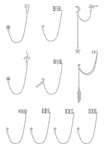 Adramata Boucles d'Oreilles Chaîne Femme Argent Prix Attractive Couleur Épurée