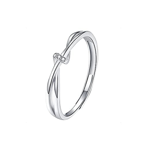 Bague Argent 925 Ajustable Femme KONFEN, Bijoux Zircon Pour Femme Fille, Bague Ouverte Reglable Orteil