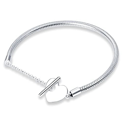 Bracelet argent sterling 925 TINSLO femme CMB062 Saint Valentin, fête des mères, Noël — CMB062