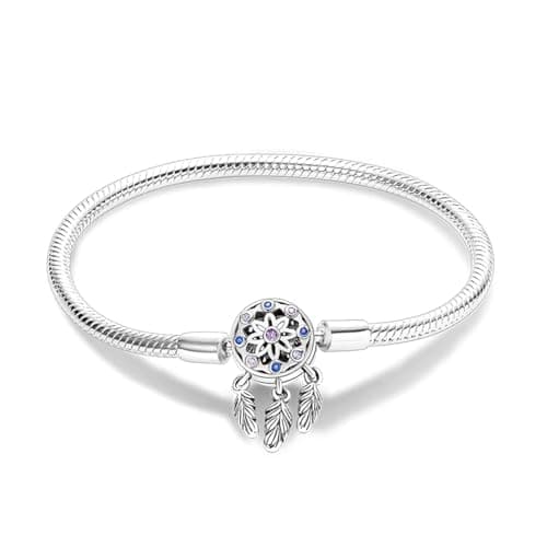 Bracelet en argent sterling 925 femme avec fermoir coeur Saint Valentin CMB051 — KJB011