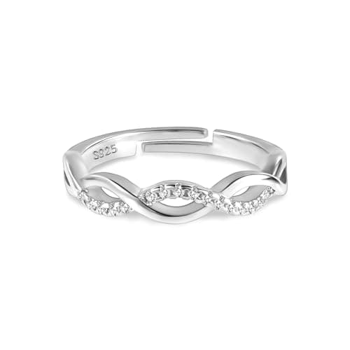 ALEXCRAFT Bague Argent 925 Femme Élégante et Hypoallergénique, Cadeaux de Bijoux pour Fille, Mère et Copine — B