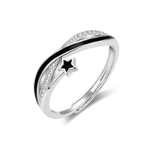 ALEXCRAFT Bague Argent 925 Femme Élégante et Hypoallergénique, Cadeaux de Bijoux pour Fille, Mère et Copine — H-argent