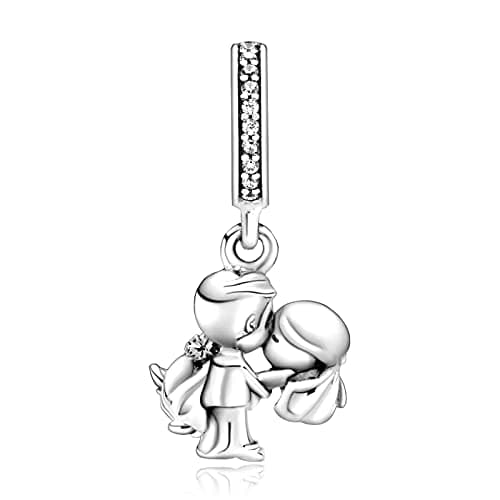 Amuefer 925 argent charms bracelet collier pendentif perles charmé papillons, amour, cadeaux pour mère anniversaire, tor — F-Amante Intimo