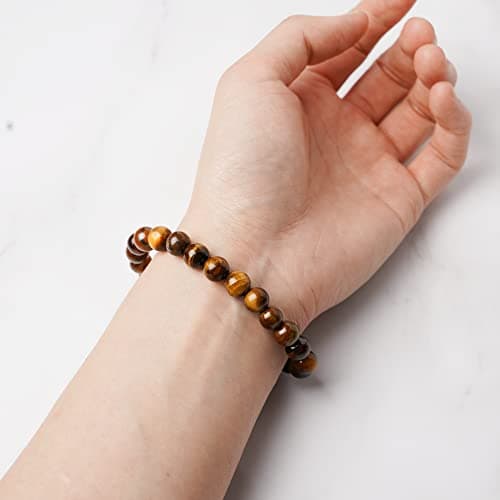 Bracelet Pierre Naturelle AURSTORE 8mm_POLYVALENT_Pour Homme_et_Femme_MODELE_8MM_Tendance_AMÉRICAUX_SOUHAITS