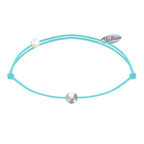 LES POULETTES BIJOUX Bracelet Argent 925 de Petite Perle pour Femmes Lien Élégant — Turquoise