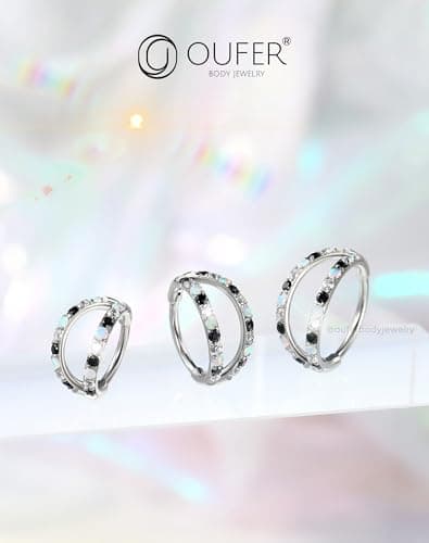 OUFER Anneaux de Piercage du Nez Polsés 20G Noeuds de Piercage 6/7/8mm Conch Hilux Tragéidas Daith Bagues de Cartilage C