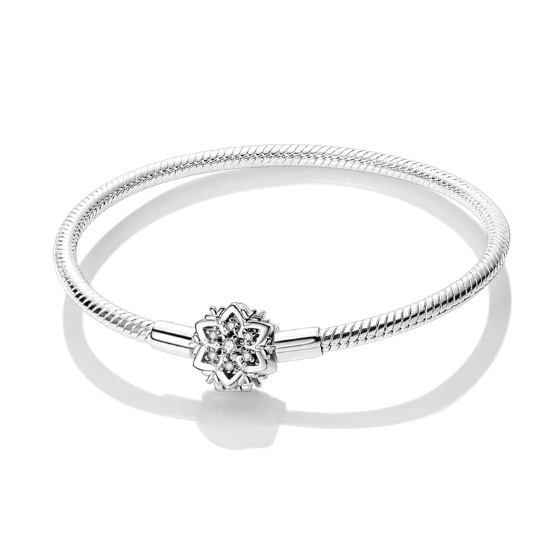 Bracelet en argent sterling 925 femme avec fermoir coeur Saint Valentin CMB051 — KJB009