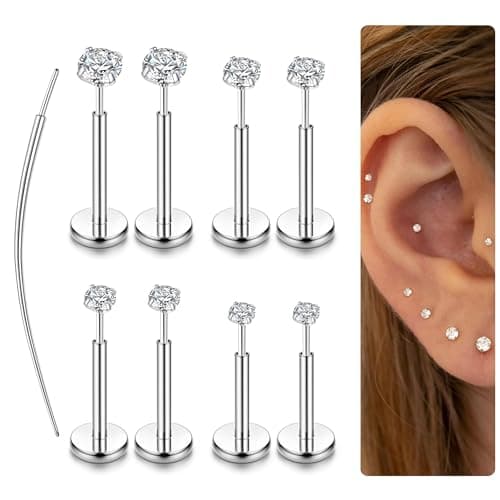 Adramata Piercing Labret Hypoallergénique 14K Or pour Piercings Mixtes Recycled Standard 100  
Adramata Piercing au Nez