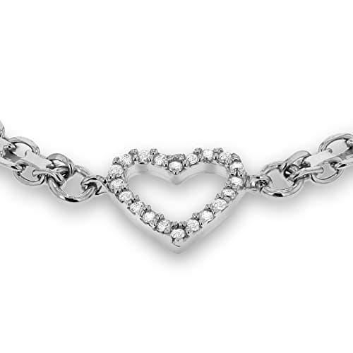 Bracelet Tuscany Silver Charms Argent 925 Oxyde de Zirconium 12 cm Pour Femme