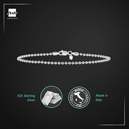 Amberta Bijoux - Bracelet en Argent 925 - Maille Boule Largeur 2 mm - Longueur 18-19 cm

Amberta Bijoux - Bijou Argent 9