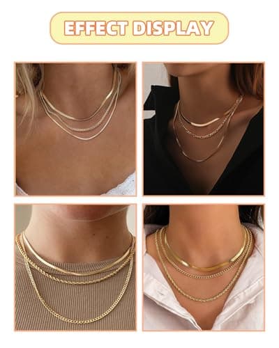 TPZORJX Lot de 3 colliers en acier inoxydable pour femme - Colliers empilables pour femmes, adapté aux danses et autres