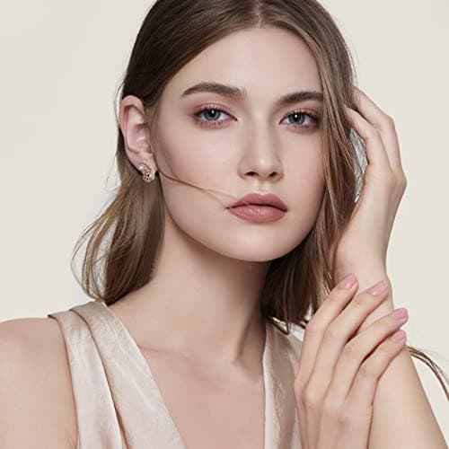 Richapex Boucles d'oreilles femme or 18 Carat Tendance Huggie Hoop Hypoallergénique pour Femmesbijoux avec Zirconium Cub
