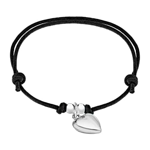 Bracelet toscane argent sterling 925 charmes femme bijouxMode anneau — Noir