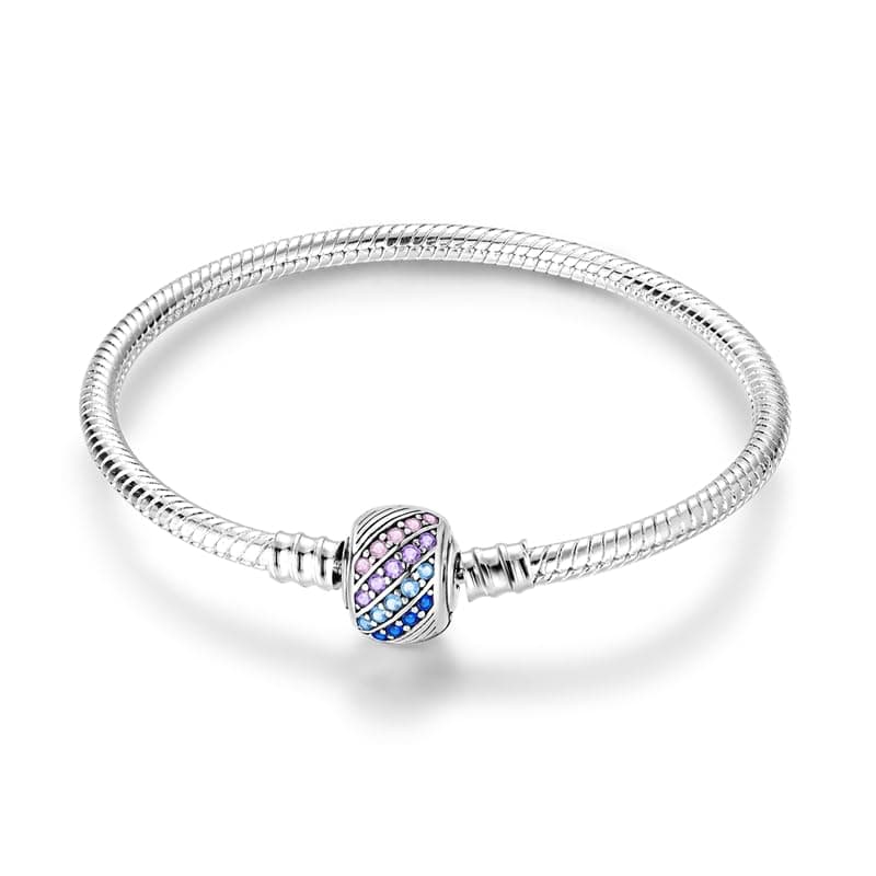 Bracelet en argent sterling 925 femme avec fermoir coeur Saint Valentin CMB051 — KJB028