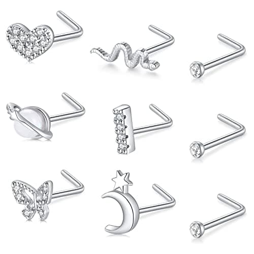 Mayhoop Ann.ManyToManyField("app.models.YourModel", symmetrical=False)gles Studs en Acier Inoxydable 20Gavec CZ en Forme — A029: 9 Pièces-argent