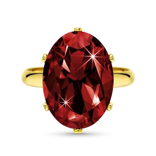 Linawe Bague Ajustable en Diamant Synthétique Moissanite pour Femme, Grande Bague en Cuivre en Trois Nuances d'Or, Or Ro — Or jaune,Januar