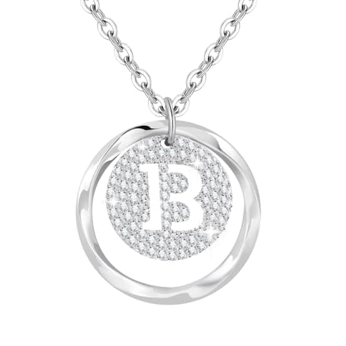 Colliers Initiales Femme Argent 925 Personalisés Cadeaux Noël Anniversaire — B