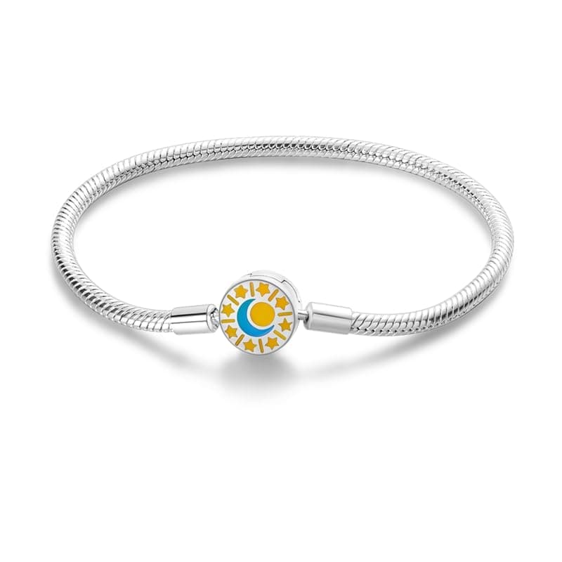 Bracelet en argent sterling 925 femme avec fermoir coeur Saint Valentin CMB051 — KJB022