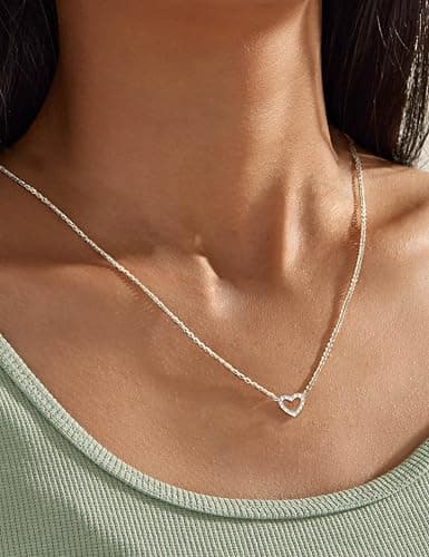 Adramata Collier Femmes Acier Inoxydable Réglable Coeur Pendentif Or Plaqué 14K Bijouxavec Boîte Éco-Conçue - Mode & Lux