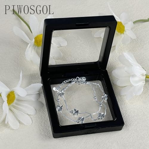 Bracelet PIWOSGOL Argent 925 Femme, Boîte Cadeau Inclus, Cadeau Anniversaire et Noël pour Maman, Épouse, Petite Amie