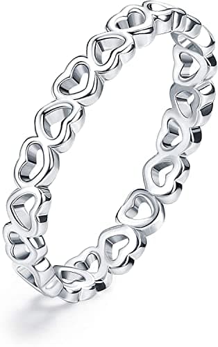 Adramata Bagues en argent 925 mignonnes en forme de cœur pour femme et fille Recycled Claim Standard 100
Adramata Bagues