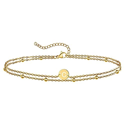 Jewlure Orifl Seam Josefunk: Bracelet Orifl Seam Femme 14K Or Noble Initial Émailé, 26 Lettres Rondes, Accessoire Offert
