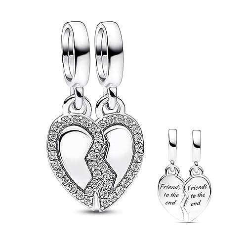 Amuefer 925 argent charms bracelet collier pendentif perles charmé papillons, amour, cadeaux pour mère anniversaire, tor — D-Cuore Splittable