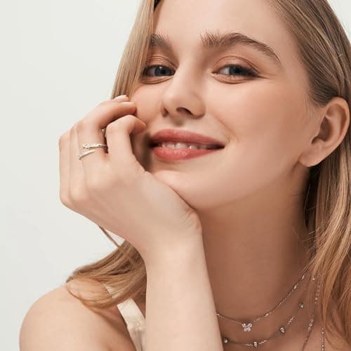 Bague Argent 925 Reglable Femme Étoile Empilables Cadeau Femme Recycled