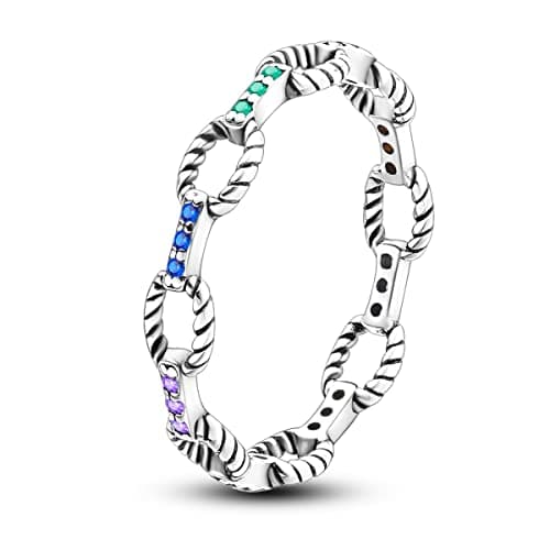 NARMO 925 argent sterling bijou lunaire étoile anneau mauvais oeil coloré zircone cubique femme vintage déclaration tail — Colorful Lock