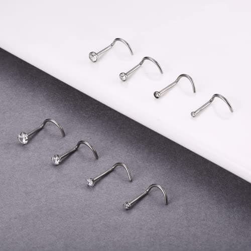 Titane Percing Au Nez Adramata G23 Homme Femme, Anneaux Nez 1,5 mm 2 mm 3 mm Piercing Bijoux Recyclés Standard