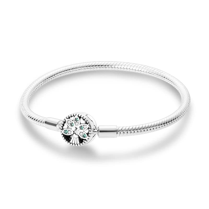 Bracelet en argent sterling 925 femme avec fermoir coeur Saint Valentin CMB051 — KJB014