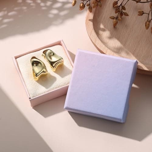 Adramata Boucles d'Oreilles Or Femme Grosses Boucles d'Oreille Argent 925 Plaquées Or 14 Carats Recycled Standard 100
Ad