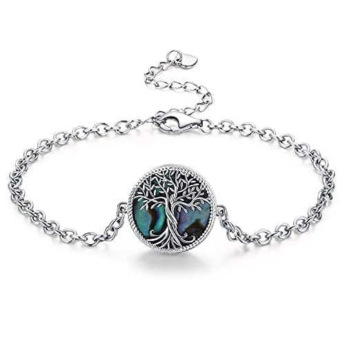 Odinstone Arbre de vie argent 925 regulier femme bijoux cadeau anniversaire 18+5cm