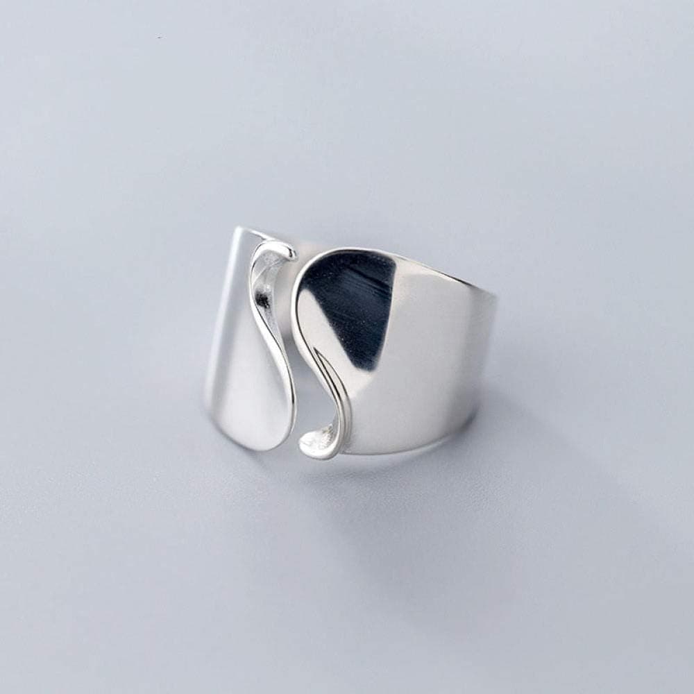 XUEQI 925 Argent Romantique Anneau Minimaliste pour Femme Éclatant Cadeau Bijoux Festif Étudiante Style École