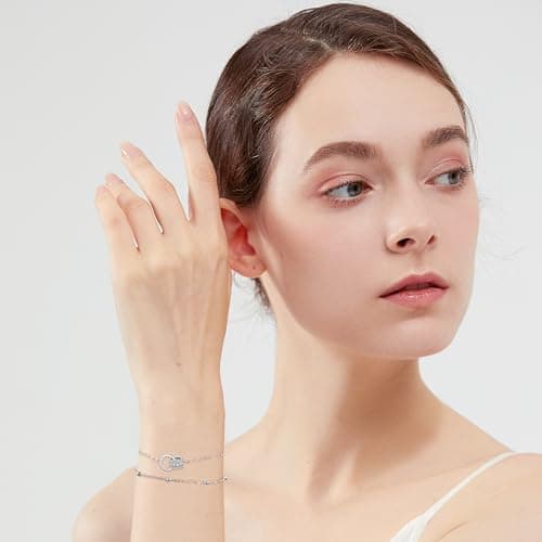 Arrebol Bracelet Femme Argent Sterling 925 Original Cadeau Noël pour Femmes Épouse Mère Réglable