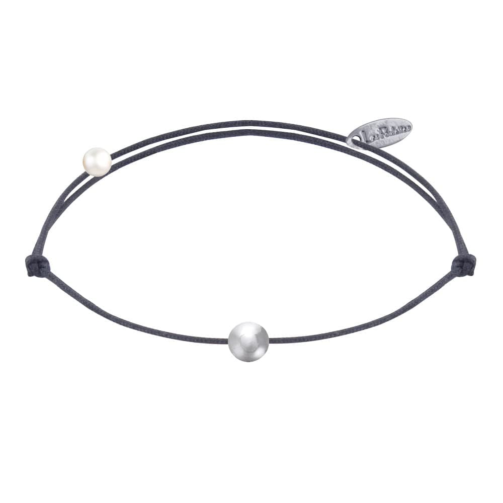 LES POULETTES BIJOUX Bracelet Argent 925 de Petite Perle pour Femmes Lien Élégant