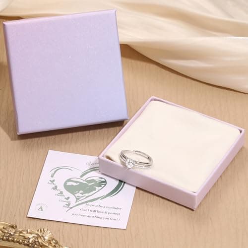 Adramata Bague Coeur Brillant CZ Plaqué Or 18K Femme Empilables Alliance Mariage Bague Promesse Reglable Pied 100 Recycl