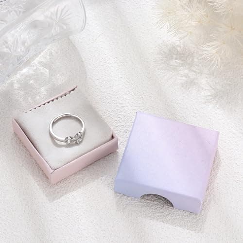 Milacolato Anneaux en argent sterling infini pour femmes réductibles RandomForest Recycled Claim Standard 100