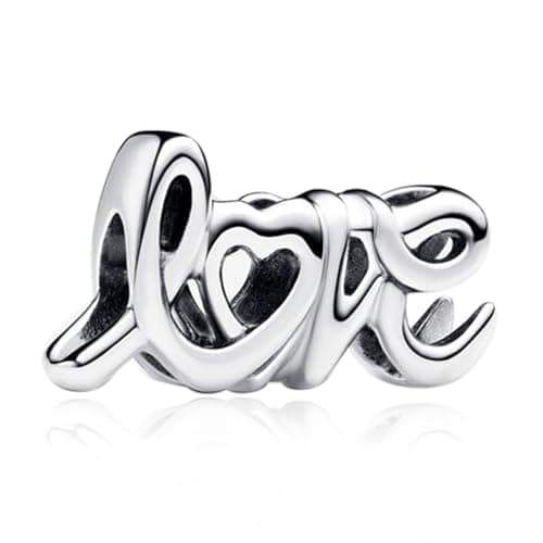 Amuefer 925 argent charms bracelet collier pendentif perles charmé papillons, amour, cadeaux pour mère anniversaire, tor — F-Handwritten Love