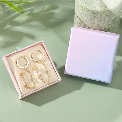 Adramata Boucles d'Oreilles Argent 925 Plaquées Or 14 Carats pour Femme Silicone Recycled Standard 100 Silicone